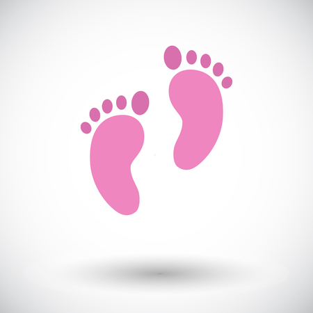 Foot icon. Flat vector related icon whit web and mobile applications. It can be used as - logo, pictogram, icon, infographic element. Vector Illustration.のイラスト素材
