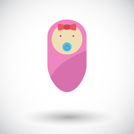 Baby girl icon. Flat vector related icon for web and mobile applications. It can be used as - logo, pictogram, icon, infographic element. Vector Illustration.のイラスト素材