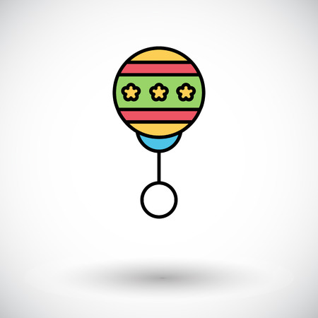 Rattle icon.Flat vector related icon set for web and mobile applications. のイラスト素材