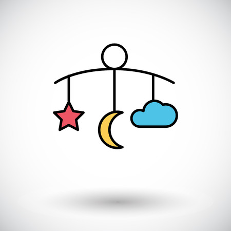 Bed carousel icon. Flat vector related icon for web and mobile applications.  のイラスト素材