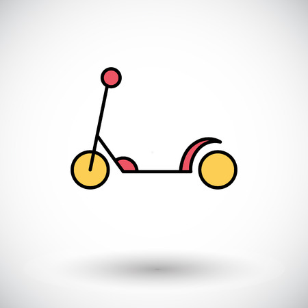 Scooter child icon. Flat vector related icon for web and mobile applications.  のイラスト素材