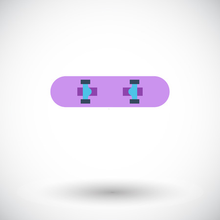 Skateboard icon. Flat vector related icon for web and mobile applications. It can be used as - logo, pictogram, icon, infographic element. Vector Illustration.のイラスト素材