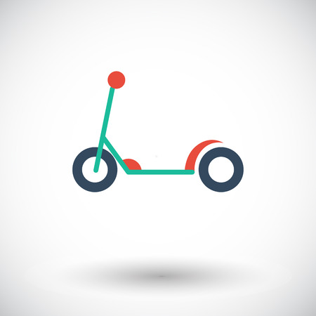 Scooter child icon. Flat vector related icon for web and mobile applications.のイラスト素材