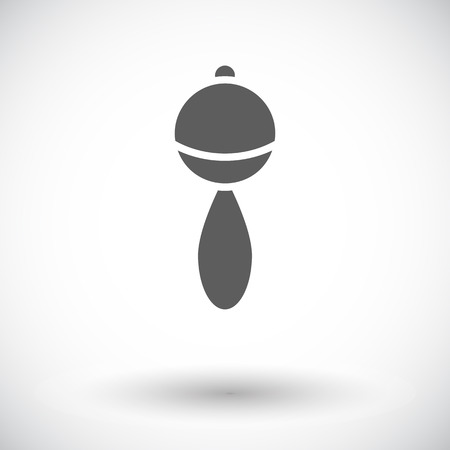 Rattle icon. Flat vector related icon with long shadow for web and mobile applications. It can be used as - logo, pictogram, icon, infographic element. Vector Illustration.のイラスト素材