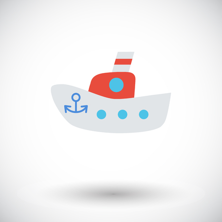 Ship toy icon. Flat vector related icon for web and mobile applications. It can be used as - logo, pictogram, icon, infographic element. Vector Illustration.のイラスト素材
