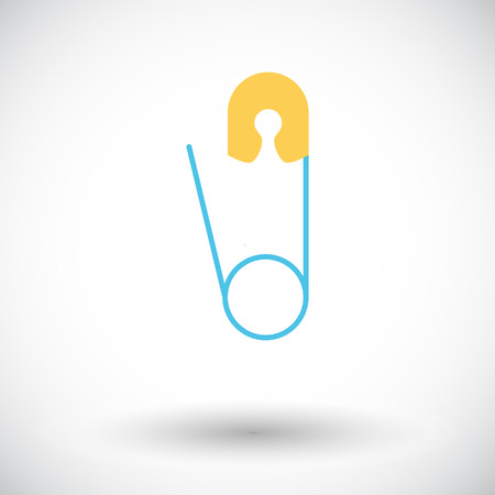 Safety pin icon. Flat vector related icon for web and mobile applications. It can be used as - logo, pictogram, icon, infographic element. Vector Illustration.のイラスト素材