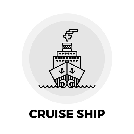 Cruise Ship Iconのイラスト素材