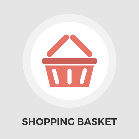 Shopping basket icon vector. Flat icon isolated on the white background. Editable file. Vector illustration.のイラスト素材
