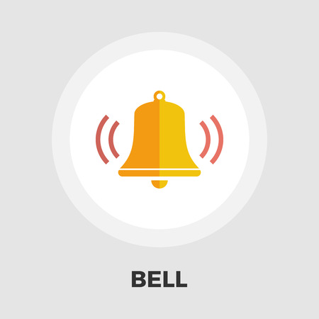 Bell icon vector. Flat icon isolated on the white background. Editable file. Vector illustration.のイラスト素材