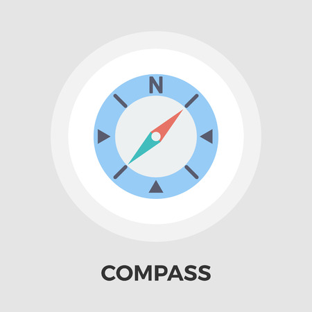 Compass Icon Vector. Flat icon isolated on the white background. Editable EPS file. Vector illustration.のイラスト素材