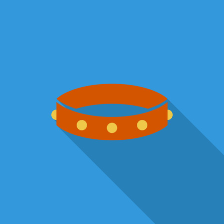 Collar icon. Flat vector related icon with long shadow for web and mobile applications. It can be used as - logo, pictogram, icon, infographic element. Vector Illustration.のイラスト素材