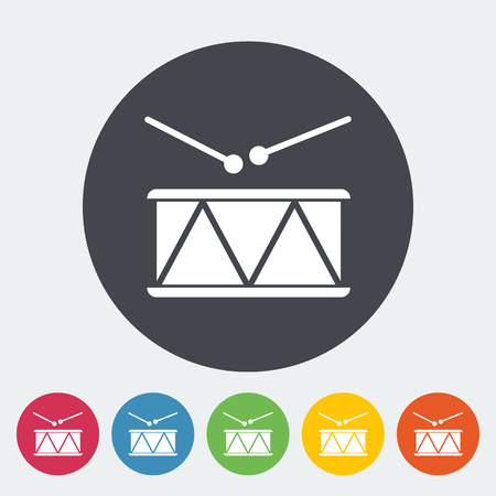 Drum icon. Flat vector related icon for web and mobile applications. It can be used as - logo, pictogram, icon, infographic element. Vector Illustration.のイラスト素材