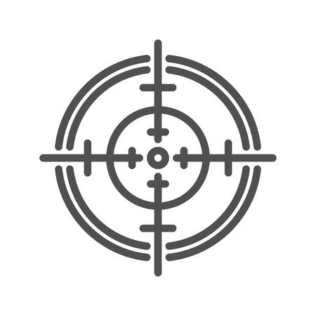 Aim thin line vector icon isolated on the white background.のイラスト素材