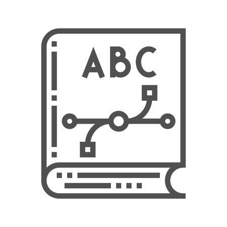 Design know thin line vector icon isolated on the white background.のイラスト素材
