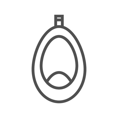 Pissoir Thin Line Vector Icon Isolated on the White Background.のイラスト素材