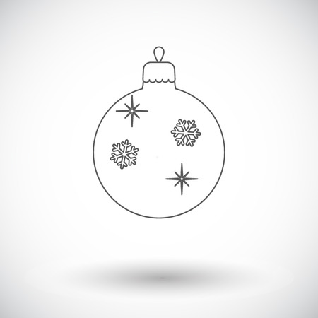 Christmas ball. Flat vector related icon for web and mobile applications.のイラスト素材