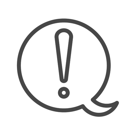 Information Sign Thin Line Icon. Flat icon isolated on the white background.のイラスト素材