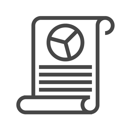 Report Thin Line Icon. Flat icon isolated on the white background.のイラスト素材