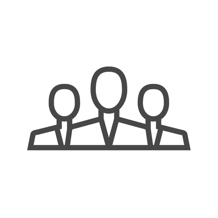 Teamwork Thin Line Icon. Flat icon isolated on the white background.のイラスト素材
