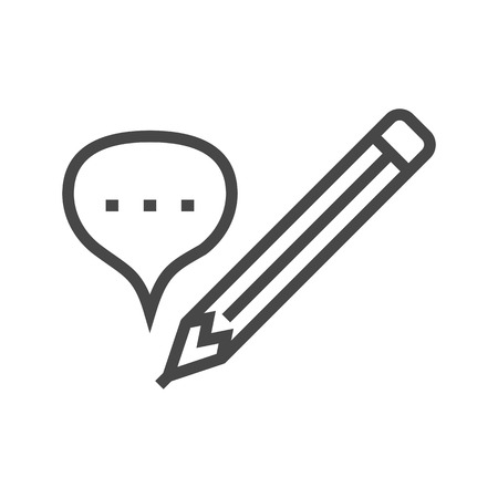 Contact to Us Thin Line Vector Icon. Flat icon isolated on the white background. Editable EPS file. Vector illustration.のイラスト素材