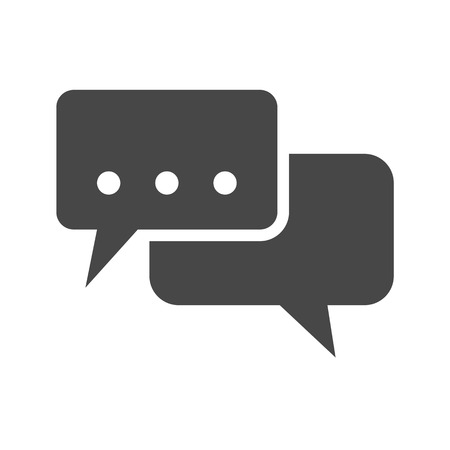 Speech Bubble Flat Vector Icon. Flat icon isolated on the white background. Editable file. Vector illustration.のイラスト素材