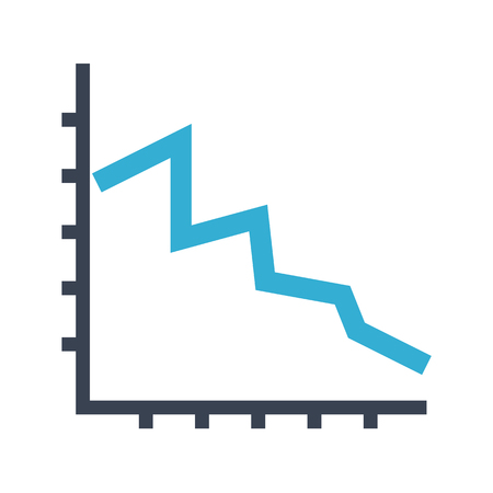 Line Diagram Flat Vector Icon. Flat icon isolated on the white background. Editable EPS file. Vector illustration.のイラスト素材