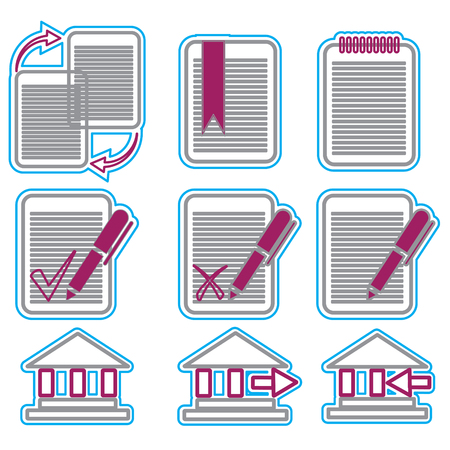 Vector business icons set 5. Vector Illustration EPS 8.のイラスト素材
