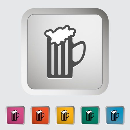 Beer. Single icon. Vector illustration.のイラスト素材