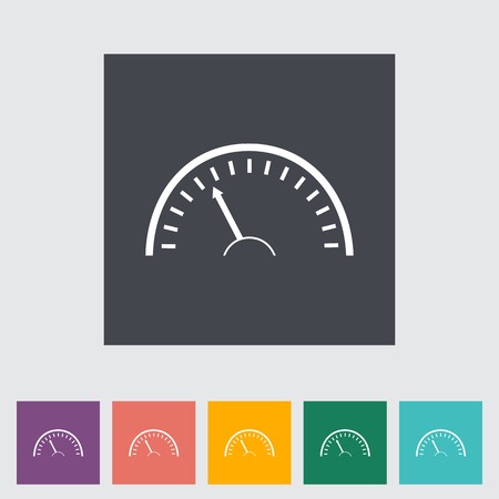 Speedometer flat icon. Vector illustrationのイラスト素材