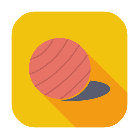 Fittball. Single flat color icon. Vector illustration.のイラスト素材