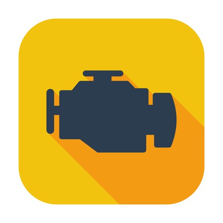 Engine. Single flat color icon. Vector illustration.のイラスト素材
