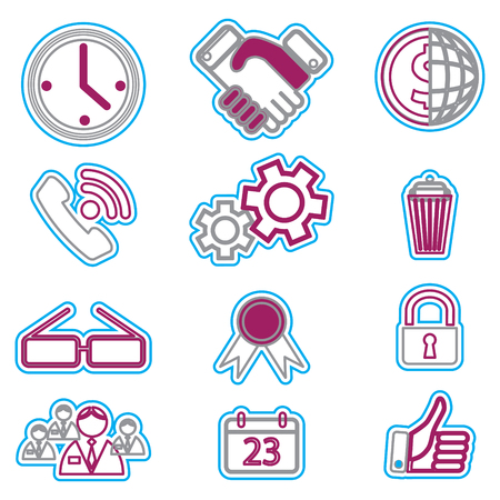 Vector business icons set 6. Vector Illustration EPS 8.のイラスト素材