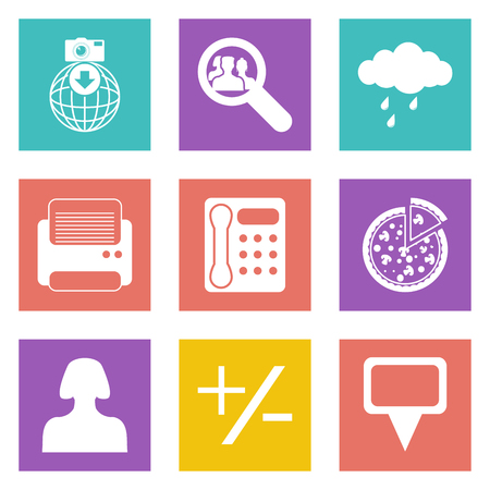 Color icons for Web Design and Mobile Applications set 49. Vector illustration.のイラスト素材