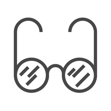 Glasses Thin Line Icon. Flat icon isolated on the white background. Editablefile. illustration.の写真素材