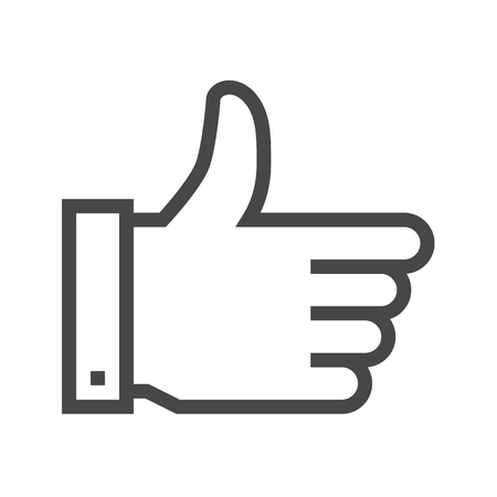 Like Thin Line Icon. Flat icon isolated on the white background. Editablefile. illustration.の写真素材