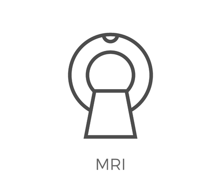 MRI Thin Line Icon. Flat Icon Isolated on the White Background. Editable Strokefile. illustration.の写真素材