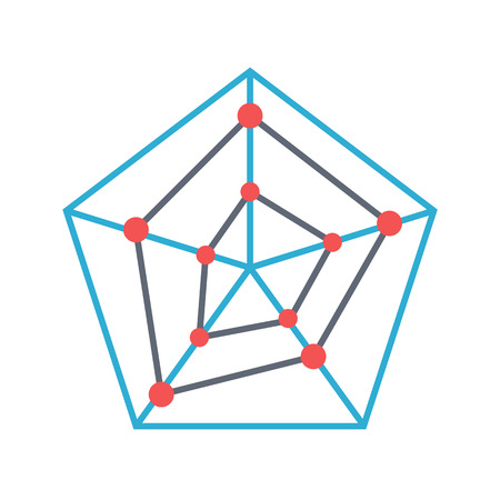 Radial Diagram Flat Icon. Flat icon isolated on the white background. Editablefile. illustration.の写真素材