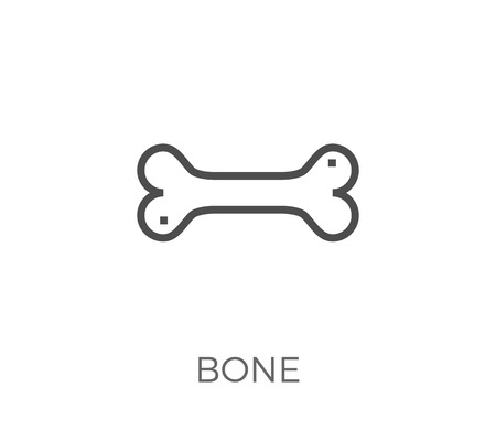 Bone Thin Line Icon. Flat Icon Isolated on the White Background. Editable Strokefile. illustration.の写真素材