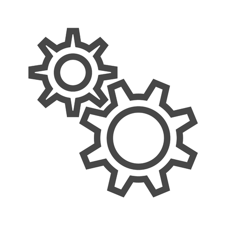 Gear Thin Line Icon. Flat icon isolated on the white background. Editablefile. illustration.の写真素材