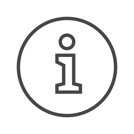 Information Sign Thin Line Icon. Flat icon isolated on the white background. Editablefile. illustration.の写真素材
