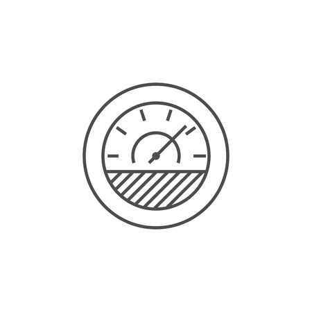 Efficiency Related Vector Thin Line Icon. Isolated on White Background. Editable Stroke. Vector Illustration.のイラスト素材