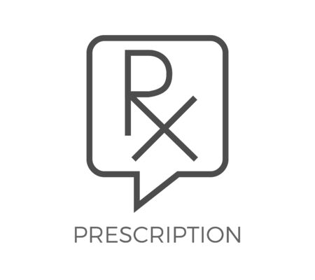 Prescription Thin Line Icon. Flat Icon Isolated on the White Background. Editable Strokefile. illustration.の写真素材