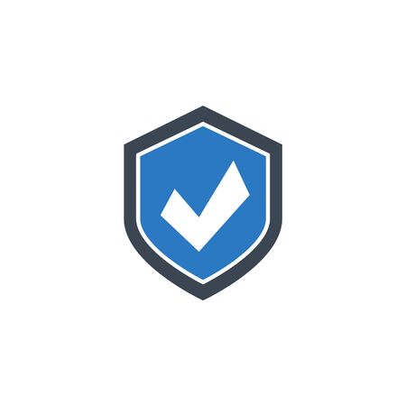 Protection related vector glyph icon.のイラスト素材