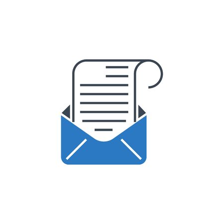 Mail related vector glyph icon.のイラスト素材