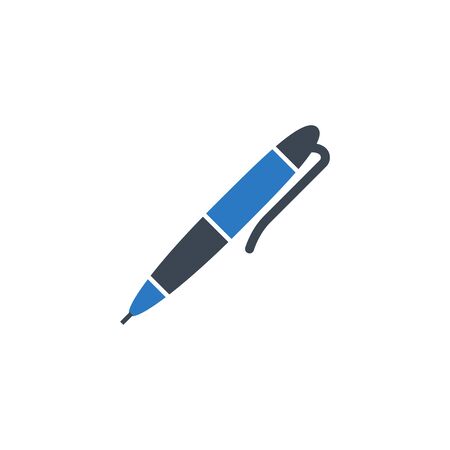 Pen related vector glyph icon.のイラスト素材