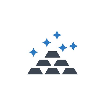 Gold related vector glyph icon.のイラスト素材
