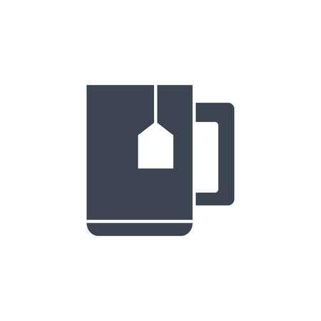 Cup of Tea related vector glyph icon.のイラスト素材