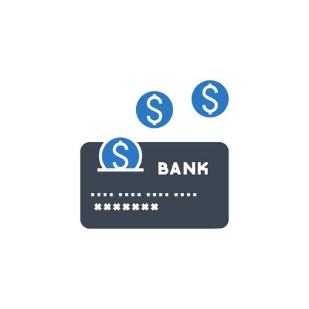 Replenishment related vector glyph icon.のイラスト素材