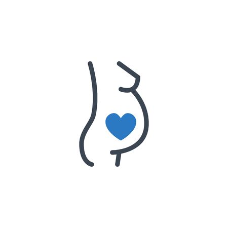 Pregnancy related vector glyph icon.のイラスト素材