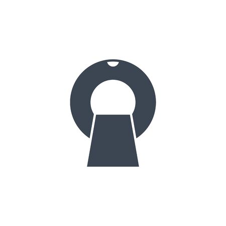 MRI related vector glyph icon.のイラスト素材